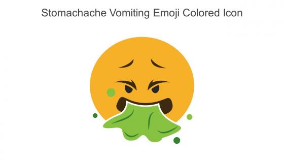 Stomachache Vomiting Emoji Colored Icon In Powerpoint Pptx Png And Editable Eps Format