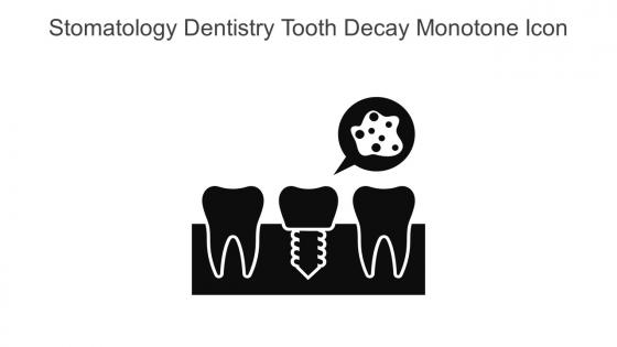 Stomatology Dentistry Tooth Decay Monotone Icon In Powerpoint Pptx Png And Editable Eps Format