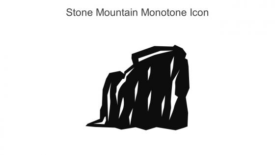 Stone Mountain Monotone Icon In Powerpoint Pptx Png And Editable Eps Format
