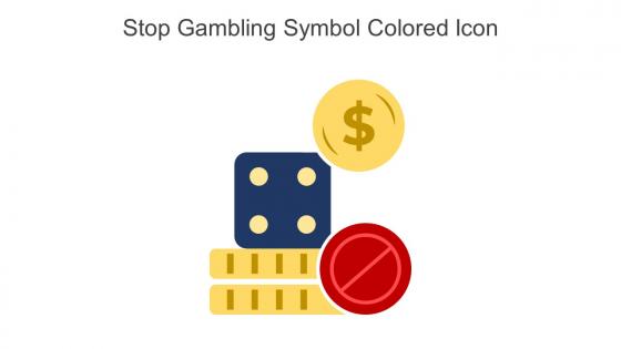 Stop Gambling Symbol Colored Icon In Powerpoint Pptx Png And Editable Eps Format