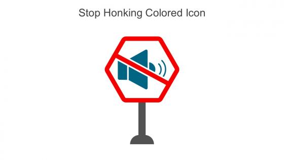 Stop Honking Colored Icon In Powerpoint Pptx Png And Editable Eps Format