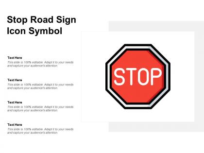 Stop road sign icon symbol