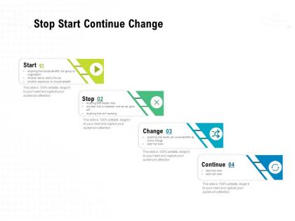 Stop start continue change