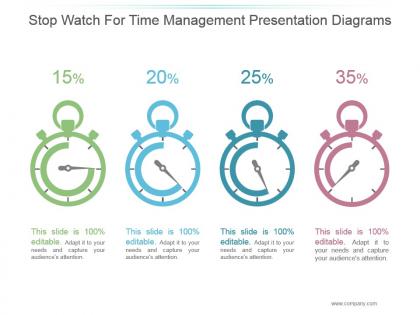Stop watch for time management presentation diagrams