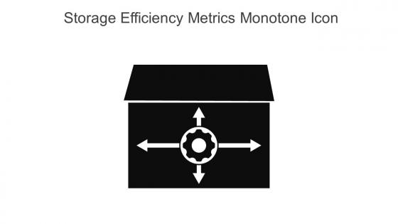Storage Efficiency Metrics Monotone Icon In Powerpoint Pptx Png And Editable Eps Format