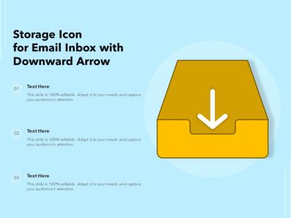 Storage icon for email inbox with downward arrow