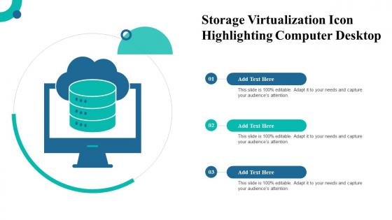 Storage Virtualization Icon Highlighting Computer Desktop