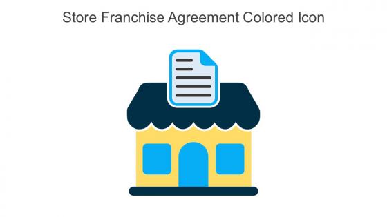 Store Franchise Agreement Colored Icon In Powerpoint Pptx Png And Editable Eps Format