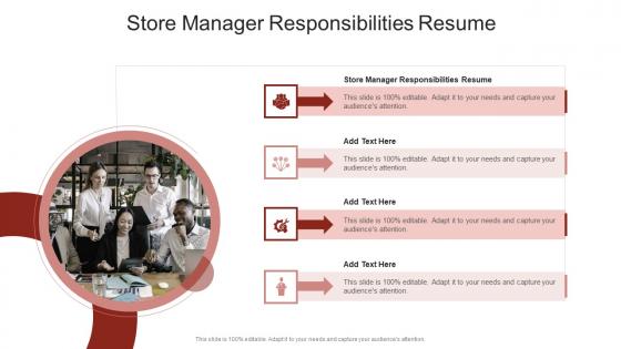 Store Manager Responsibilities Resume In Powerpoint And Google Slides Cpb