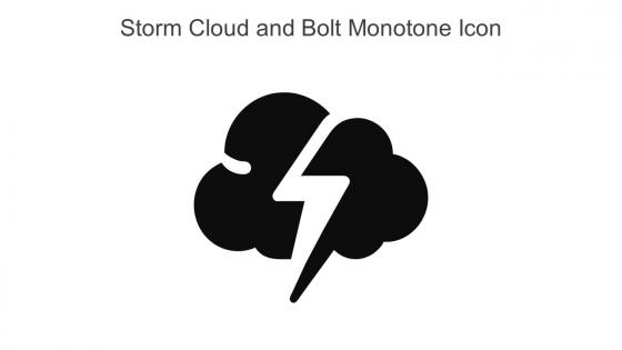 Storm Cloud And Bolt Monotone Icon In Powerpoint Pptx Png And Editable Eps Format