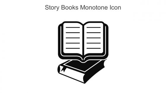 Story Books Monotone Icon In Powerpoint Pptx Png And Editable Eps Format