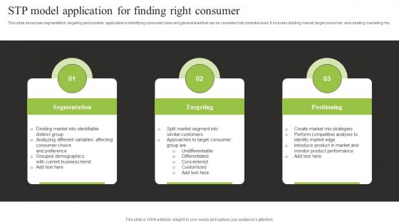 STP Model Application For Finding Right Consumer