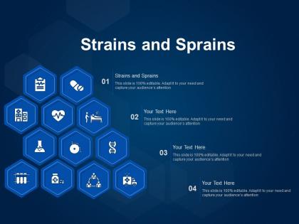 Strains and sprains ppt powerpoint presentation icon