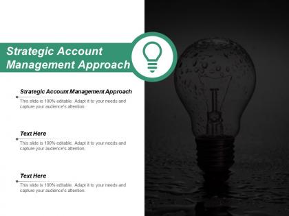Strategic account management approach ppt powerpoint presentation slides background designs cpb