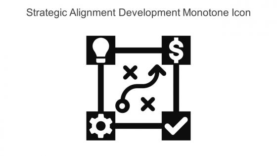 Strategic Alignment Development Monotone Icon In Powerpoint Pptx Png And Editable Eps Format