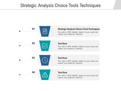 Strategic analysis choice tools techniques ppt powerpoint presentation inspiration pictures cpb