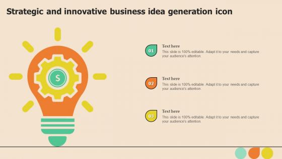 Strategic And Innovative Business Idea Generation Icon