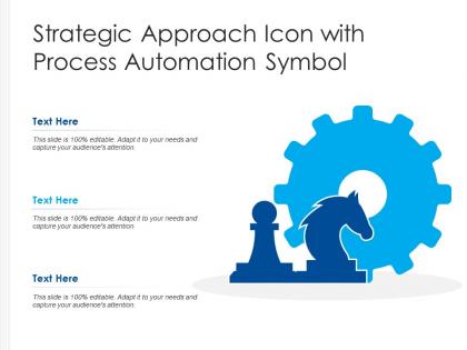 Strategic approach icon with process automation symbol