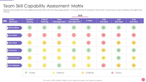 Strategic approach to develop organization skill capability assessment matrix