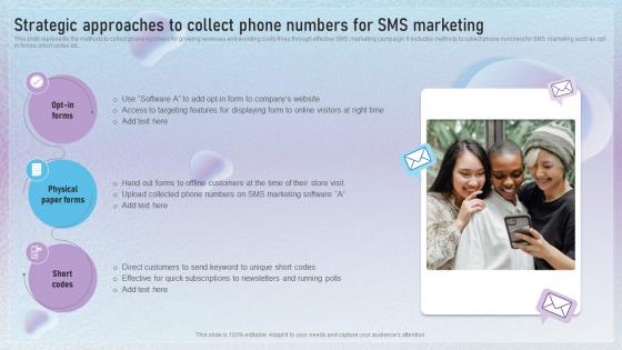 Strategic Approaches To Collect Phone Numbers For SMS Text Message Marketing Techniques MKT SS