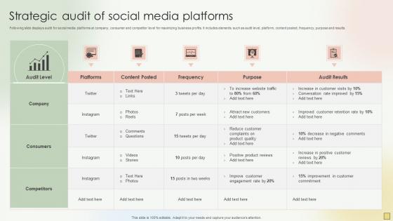 Strategic Audit Of Social Media Platforms