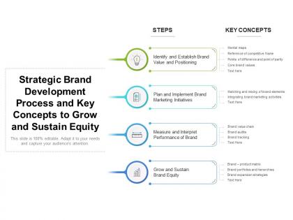 Strategic brand development process and key concepts to grow and sustain equity