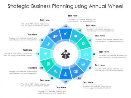 Strategic business planning using annual wheel infographic template