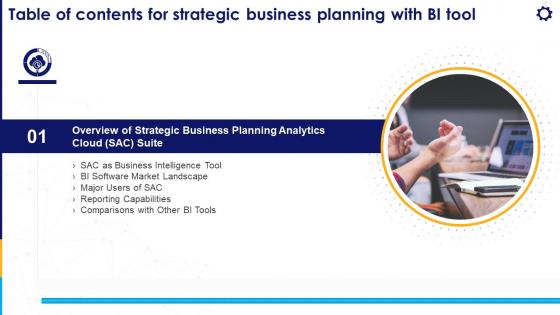 Strategic Business Planning With BI Tool For Table Of Contents
