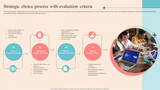 Strategic Choice Process With Evaluation Criteria