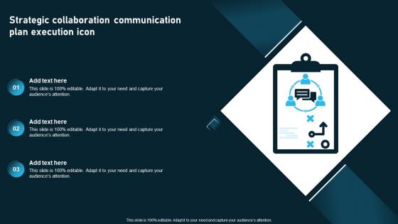 Strategic Collaboration Communication Plan Execution Icon