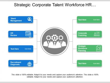 Strategic corporate talent workforce hr consulting integration with icons