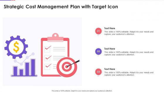 Strategic Cost Management Plan With Target Icon