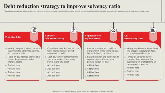 Strategic Financial Management Debt Reduction Strategy To Improve Solvency Ratio Strategy SS V