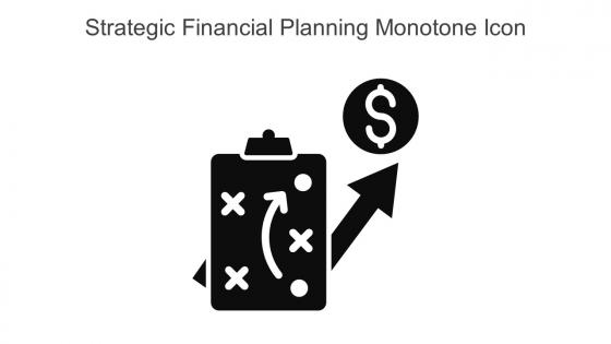 Strategic Financial Planning Monotone Icon In Powerpoint Pptx Png And Editable Eps Format