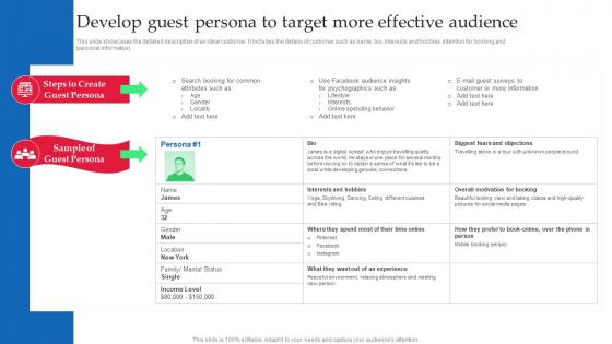 Strategic Guide Of Tourism Marketing Develop Guest Persona To Target More Effective Audience MKT SS V