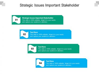 Strategic issues important stakeholder ppt powerpoint presentation layouts grid cpb