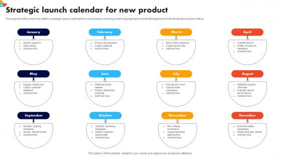 Strategic Launch Calendar For New Product