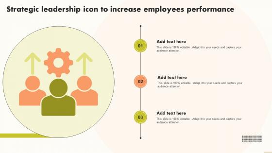 Strategic Leadership Icon To Increase Employees Performance