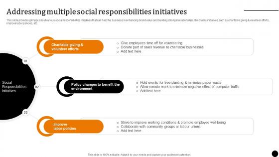 Strategic Leadership To Build Addressing Multiple Social Responsibilities Initiatives Strategy SS V