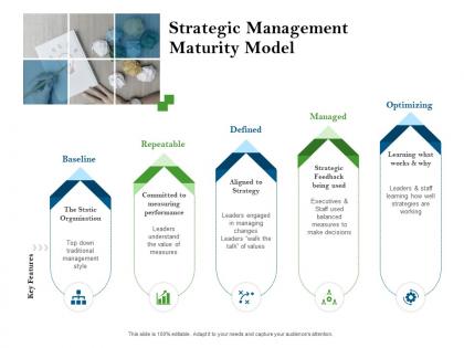 Strategic management maturity model strategic management planning process ppt slides ideas