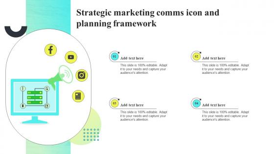 Strategic Marketing Comms Icon And Planning Framework