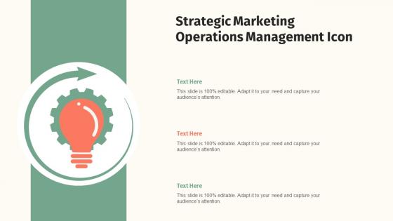 Strategic Marketing Operations Management Icon