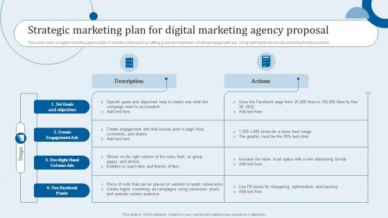 Strategic Marketing Plan For Digital Marketing Agency Proposal