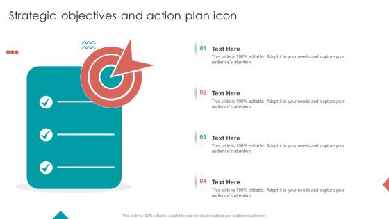 Strategic Objectives And Action Plan Icon