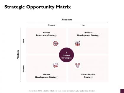 Strategic opportunity matrix products ppt powerpoint presentation outline deck