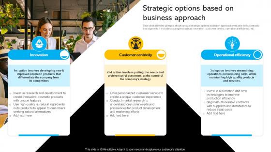 Strategic Options Based On Business Approach Identifying Business Core Competencies Strategy SS V
