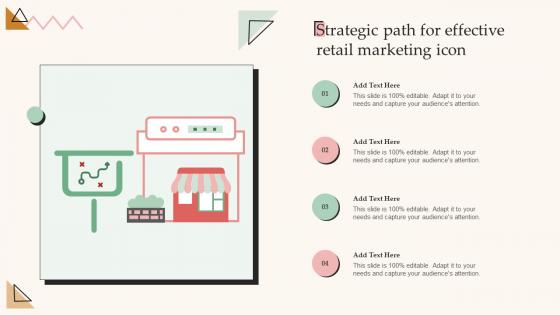 Strategic Path For Effective Retail Marketing Icon