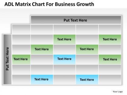 Strategic plan adl matrix chart for business growth powerpoint templates ppt backgrounds slides 0618