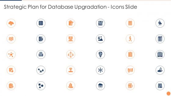 Strategic plan for database upgradation icons slide