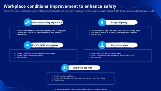Strategic Plan To Develop Workplace Conditions Improvement To Enhance Safety